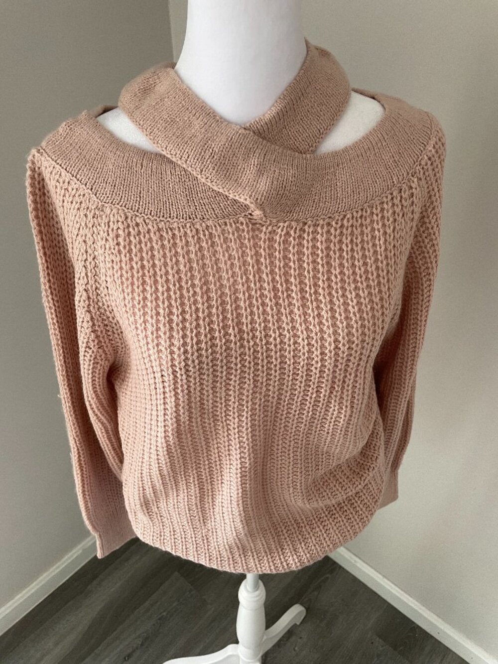 Blush Cross Neck Sweater